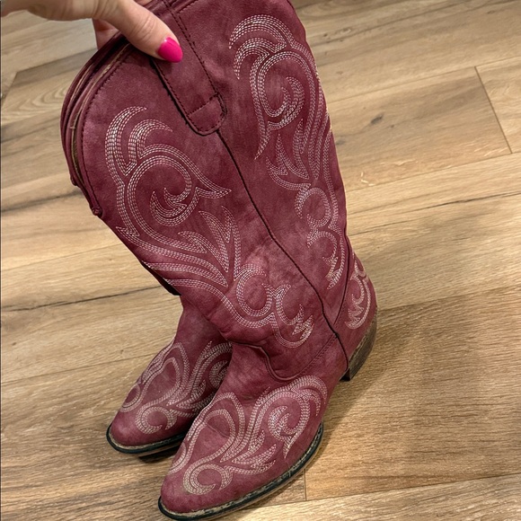 Roper Women's Western Boots in Red/Burgundy - Picture 2 of 4